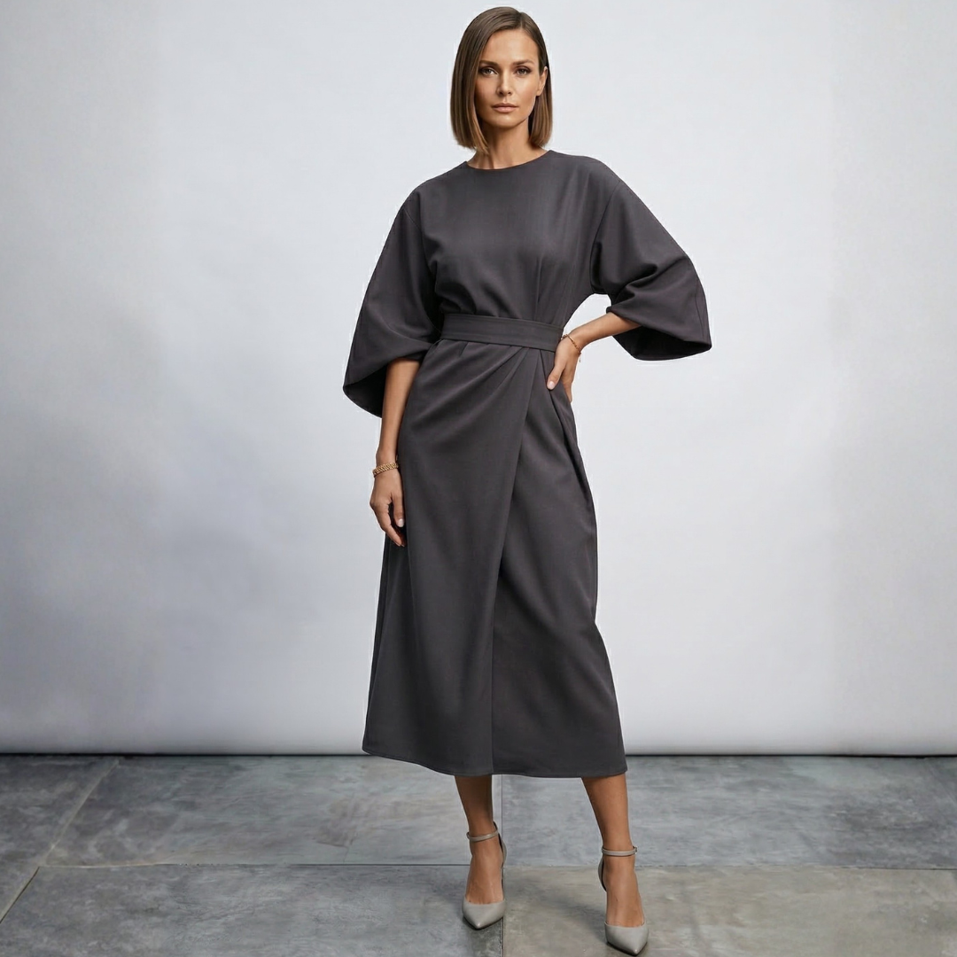 Xanthe - Elegante vestido maxi con cinturón