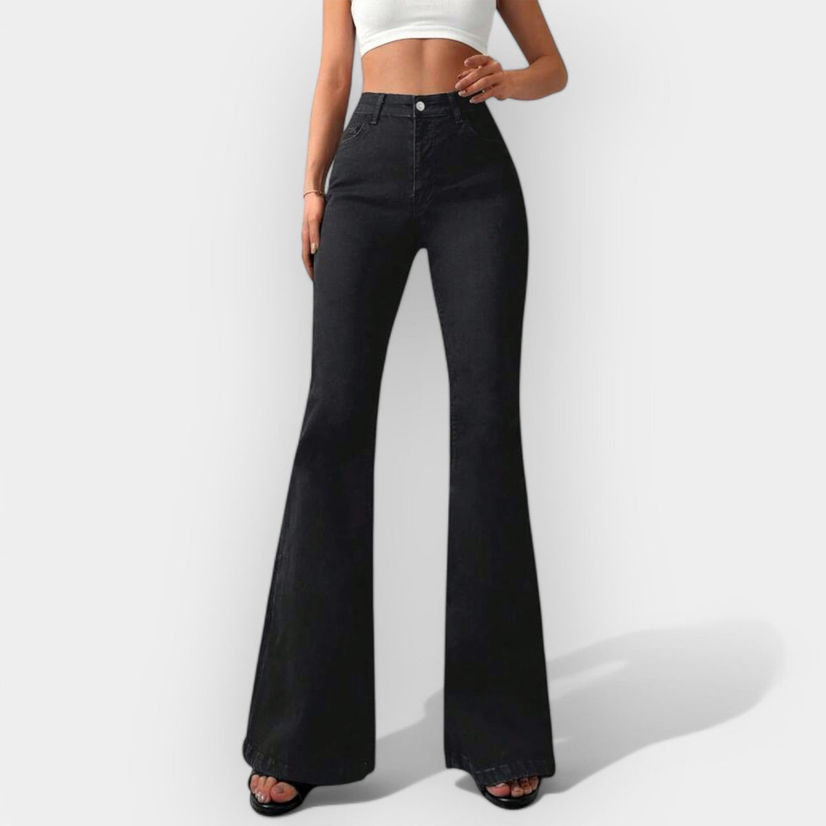 Jeans Bootcut de Cintura Alta