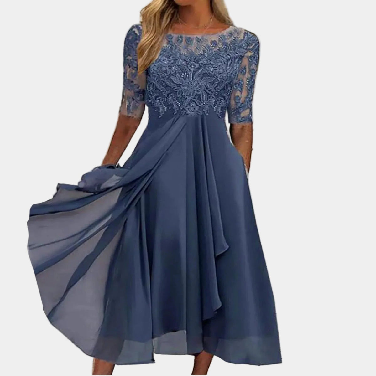 VICTORIA | Vestido elegante de encaje con falda amplia
