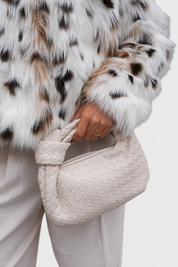 Bolso Satchel Mini Woven Sage