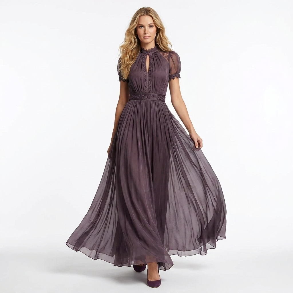 Karine - Vestido largo con escote bajo