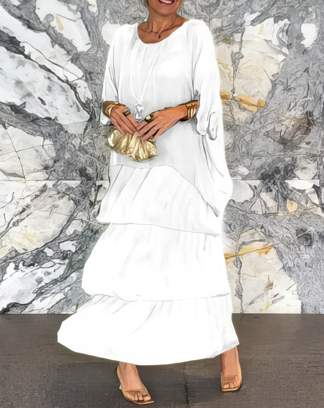 Caroline | Elegante vestido maxi, cómodo para todas las ocasiones